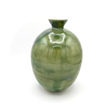 Wazon kamionkowy z dekoracyjnym szkliwem 19 cm